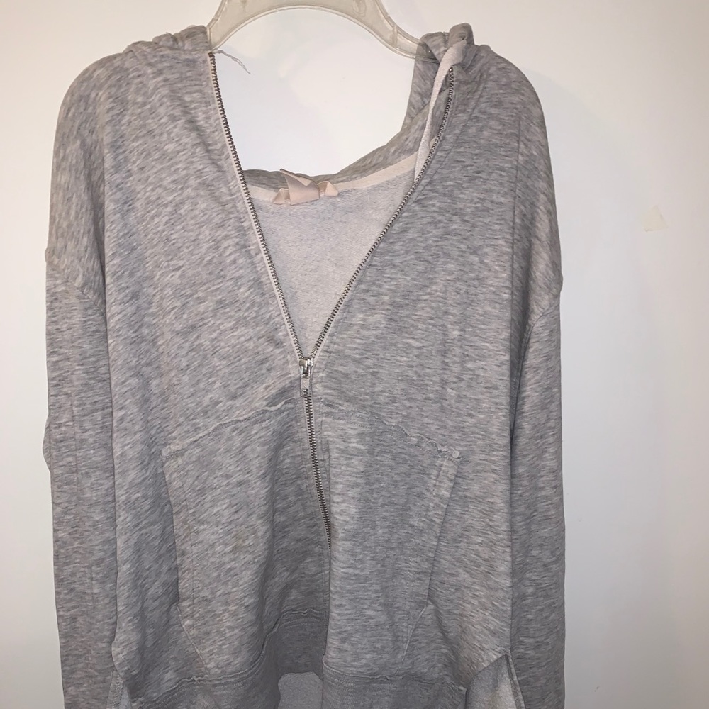 Heathered grey hoodie